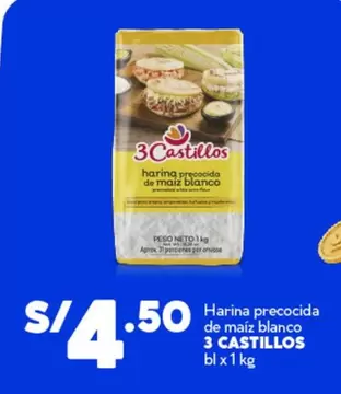 Harina precocida de maíz blanco