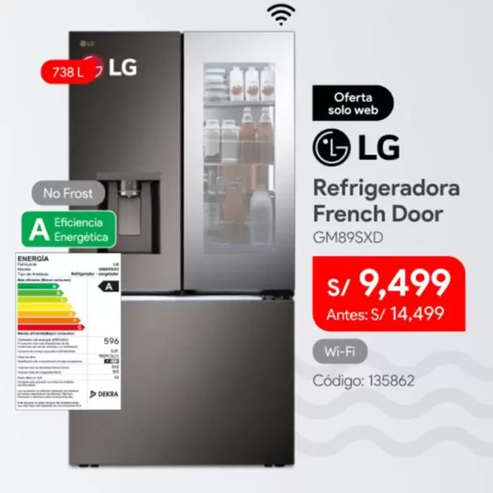 Lg - Refrigeradora French Door GM89SXD