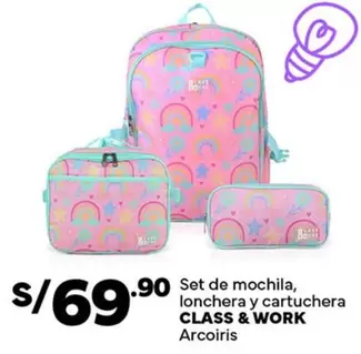 Set de mochila, lonchera y cartuchera