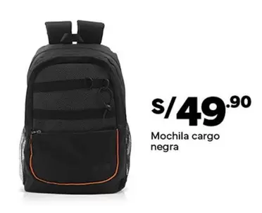 Mochila cargo negra