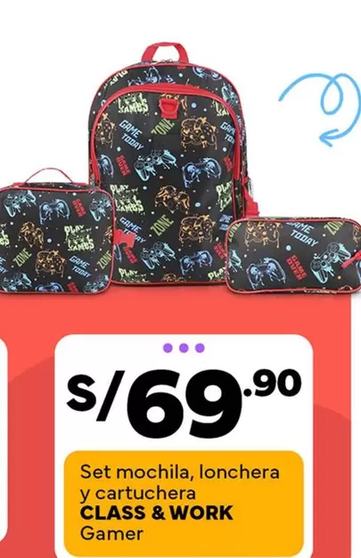 Set mochila, lonchera y cartuchera