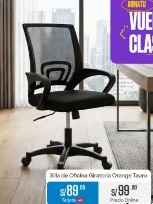 Orange - Silla de Oficina Giratoria Tauro