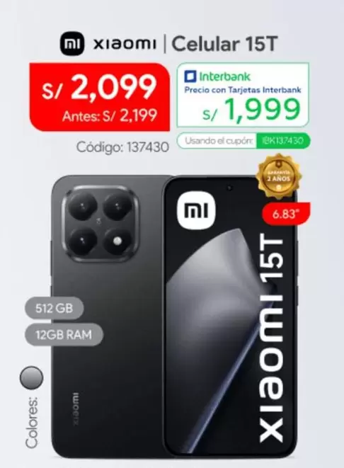 Xiaomi - Celular 15T