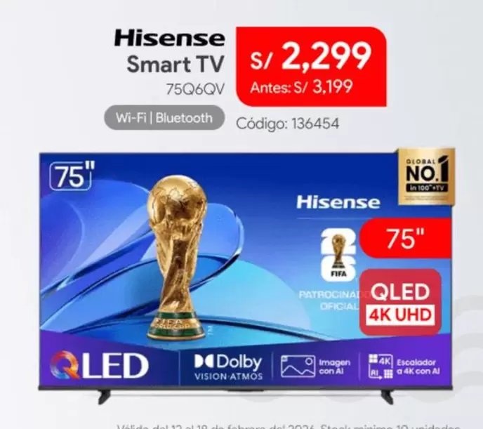 Hisense - Smart TV 75Q6QV