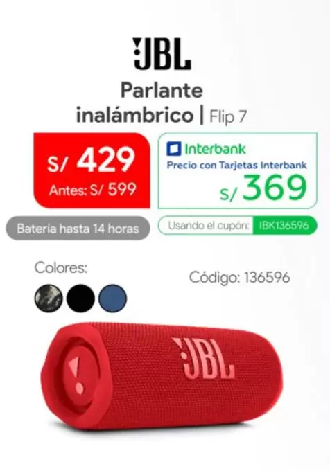 JBL - Parlante inalámbrico | Flip 7
