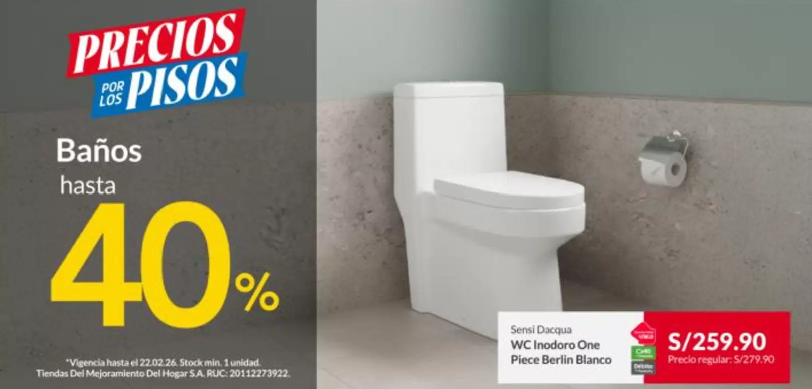 Dacqua - WC Inodoro One Pieza Berlin Blanco