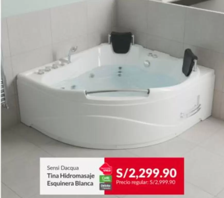 Dacqua - Tina Hidromasaje Esquinera Blanca