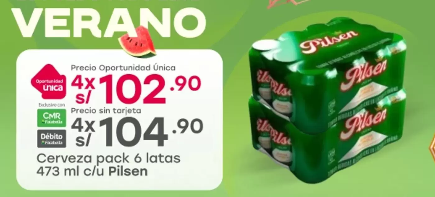 Pilsen - Cerveza pack 6 latas