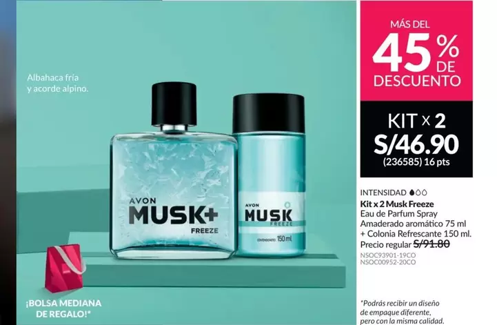Avon - Kit x 2 Musk Freeze