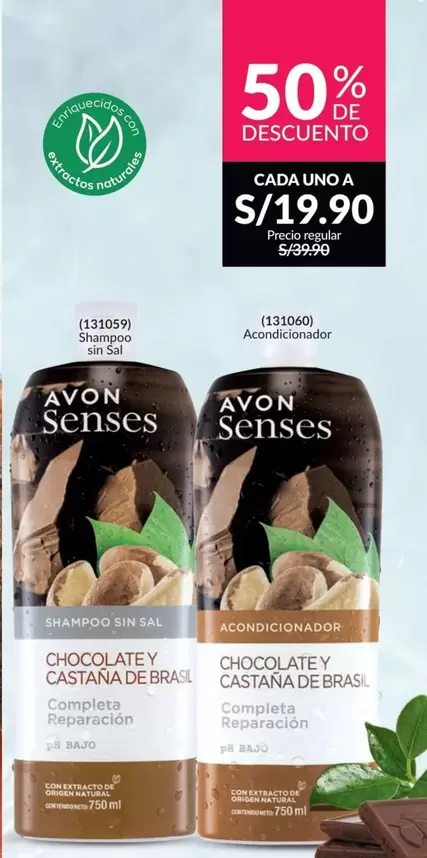 Avon - Shampoo sin Sal, Acondicionador
