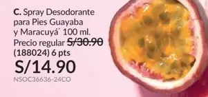 PTS - Spray Desodorante para Pies Guayaba y Maracuyá