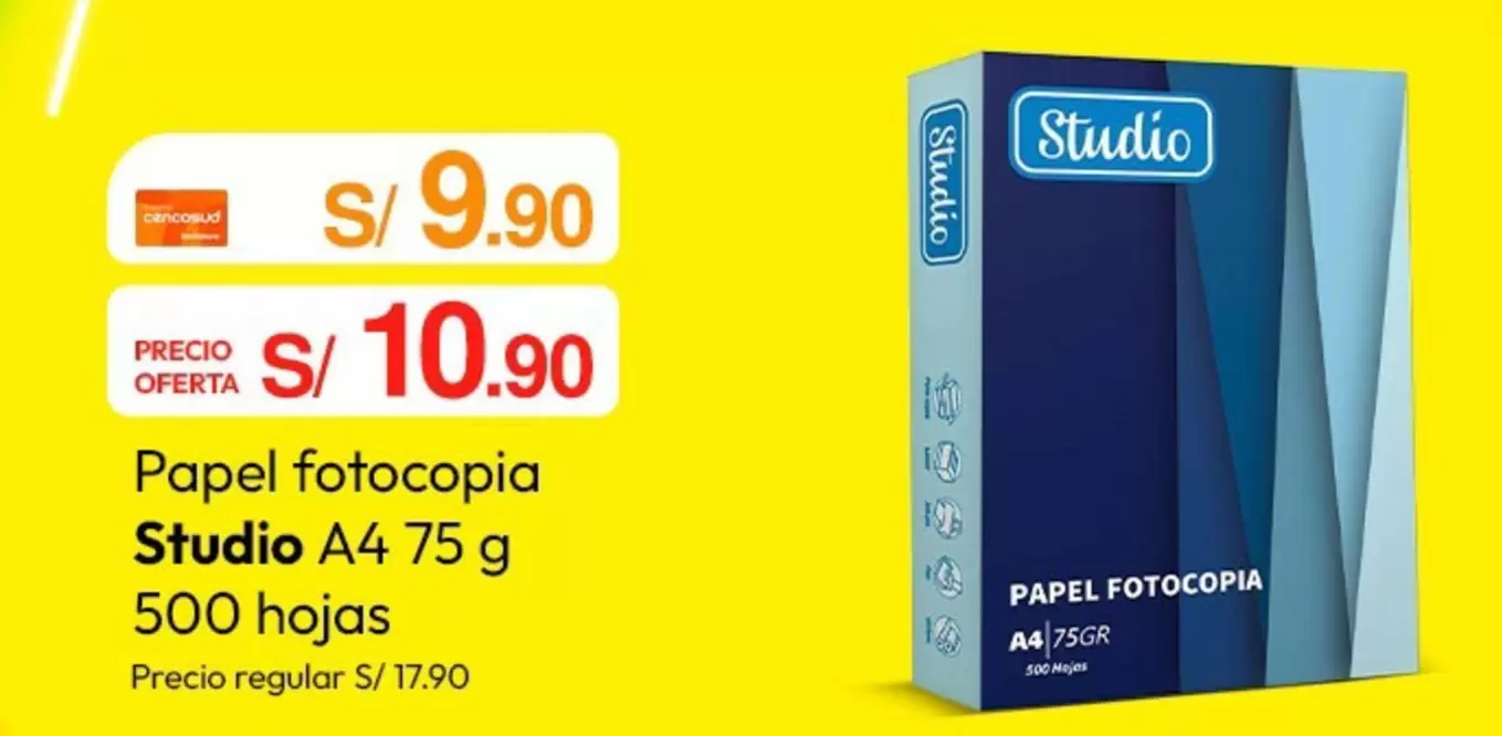 Studio - Papel fotocopia A4 75 g 500 hojas