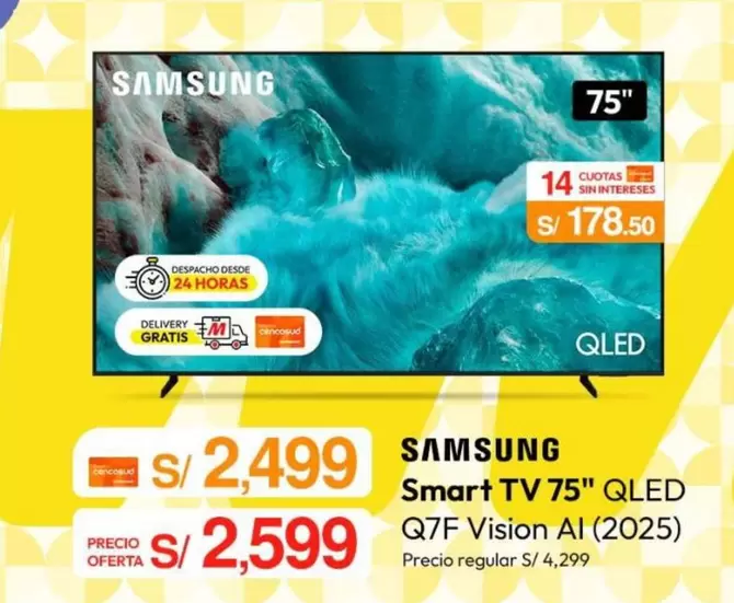 Samsung - Smart TV 75" QLED Q7F Vision AI (2025)