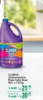 Clorox - Quitamanachas Ropa Color Dual Bot. x 1.8 kg.