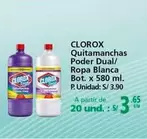 Clorox - Quitamanchas Poder Dual/ Ropa Blanca