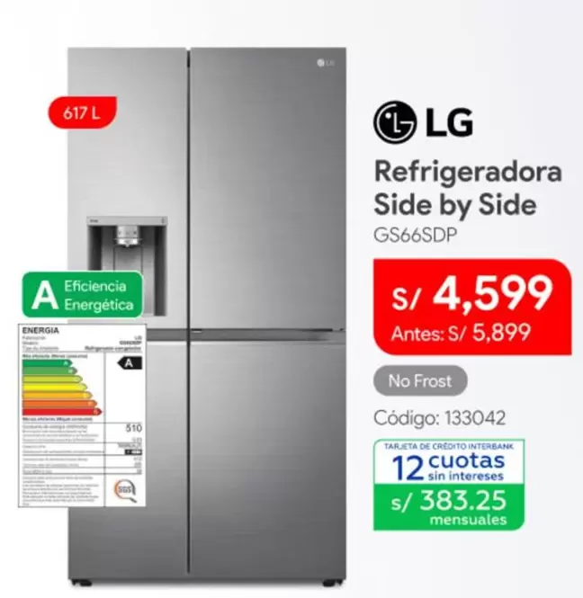 Lg - Refrigeradora Side by Side GS66SDP