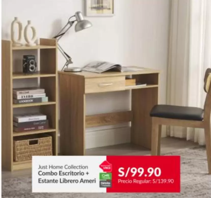 Combo Escritorio + Estante Librero Ameri