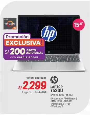 Hp - LAPTOP 7520U