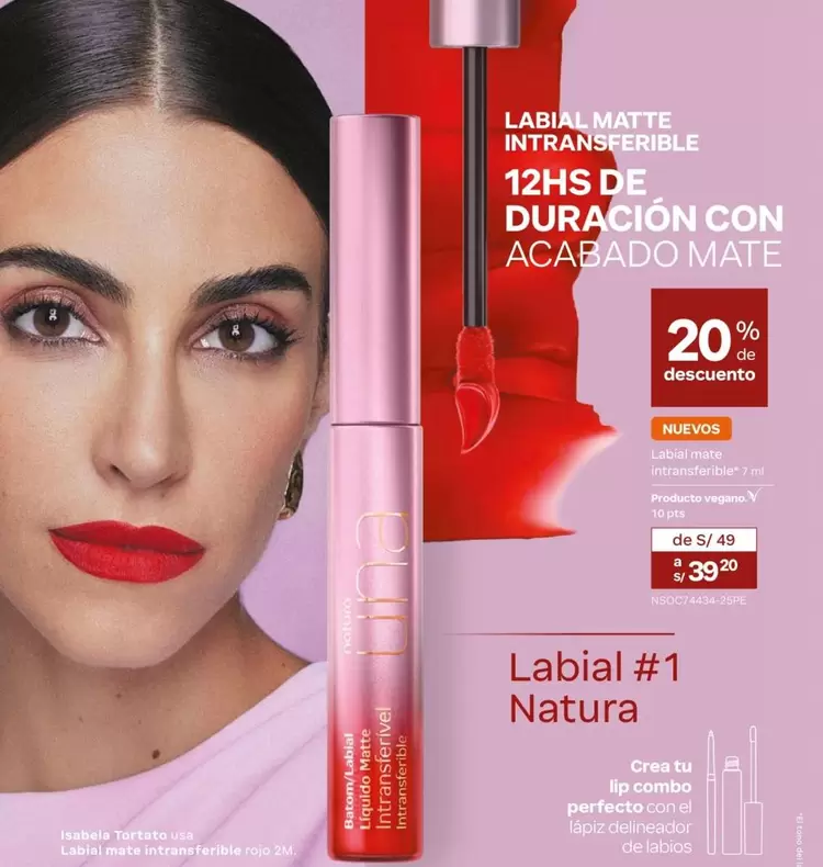 Natura - LABIAL MATTE INTRANSFERIBLE