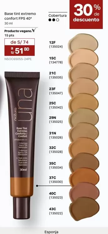 Una - Base tint extremo confort FPS 40