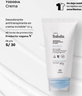 PTS - Desodorante antitranspirante en crema invisible