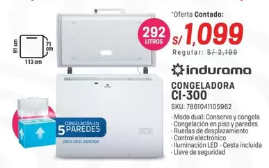 Indurama - CONGELADORA CI-300