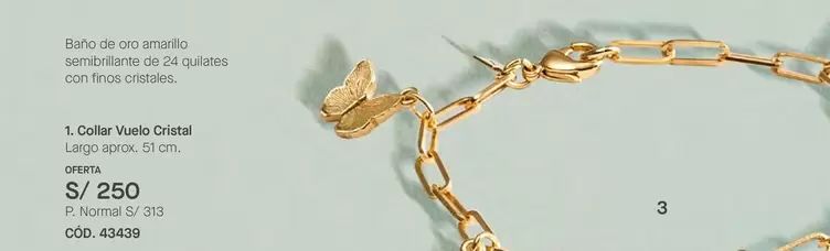 Oro - Collar Vuelo Cristal