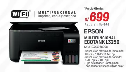 Epson - MULTIFUNCIONAL ECOTANK L3250