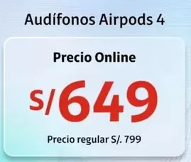 Audífonos Airpods 4
