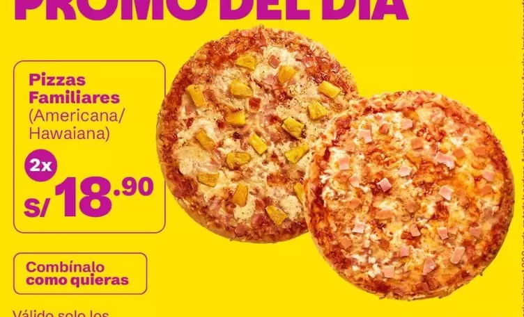 Solo - Pizzas Familiares (Americana/ Hawaiana)