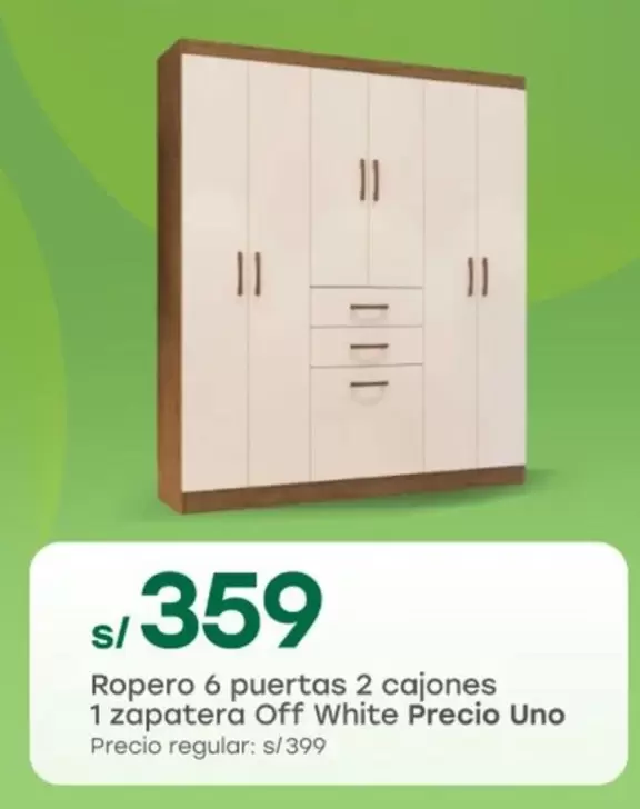 Ropero 6 puertas 2 cajones 1 zapatera