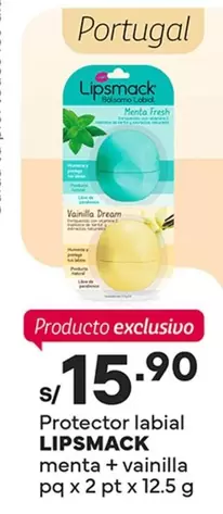 Portugal - Protector labial menta + vainilla