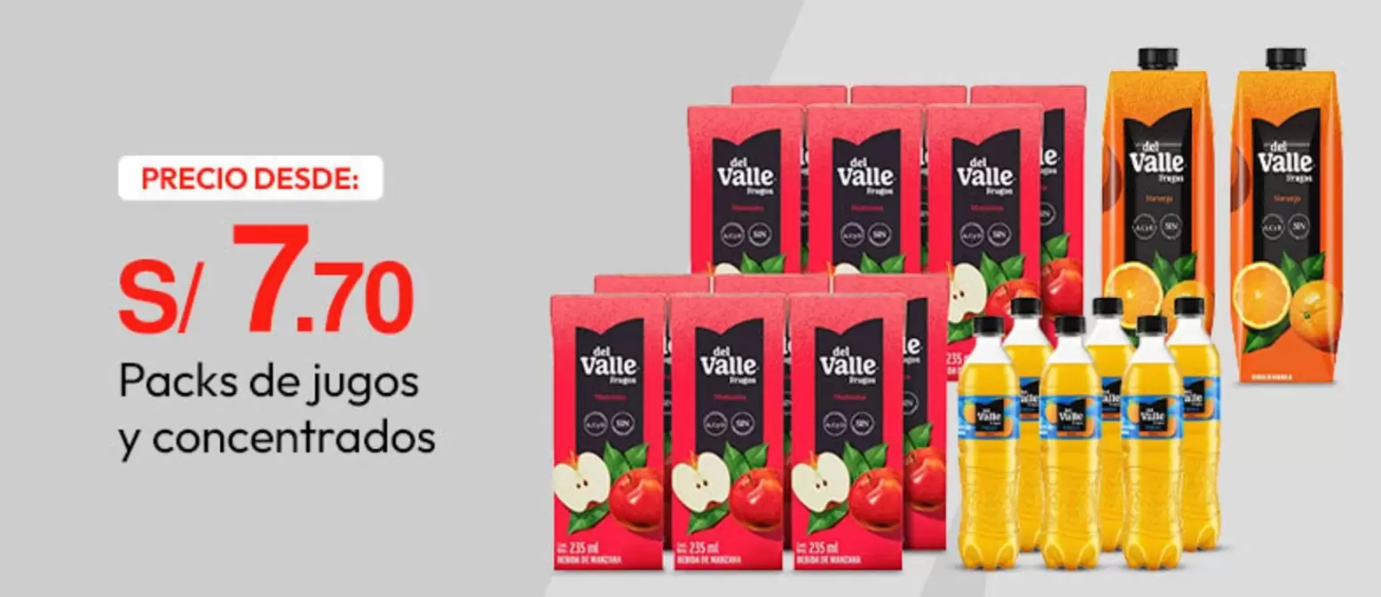 Del Valle - Packs de jugos y concentrados