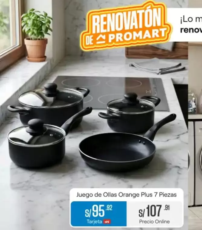 Orange - Ollas  Plus 7 Piezas