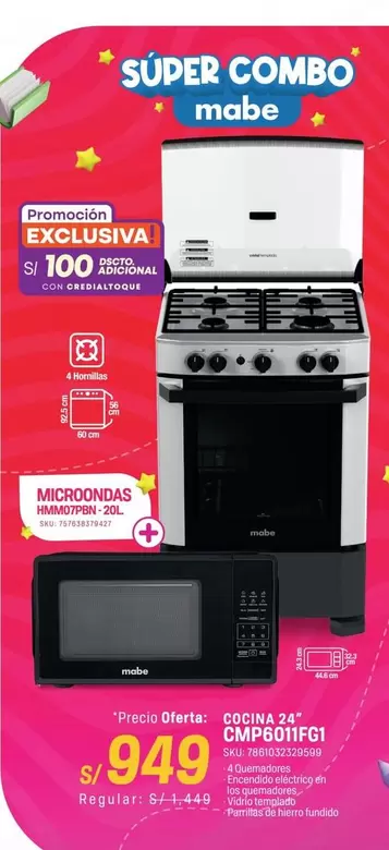 Mabe - COCINA 24 CMP601IFG1