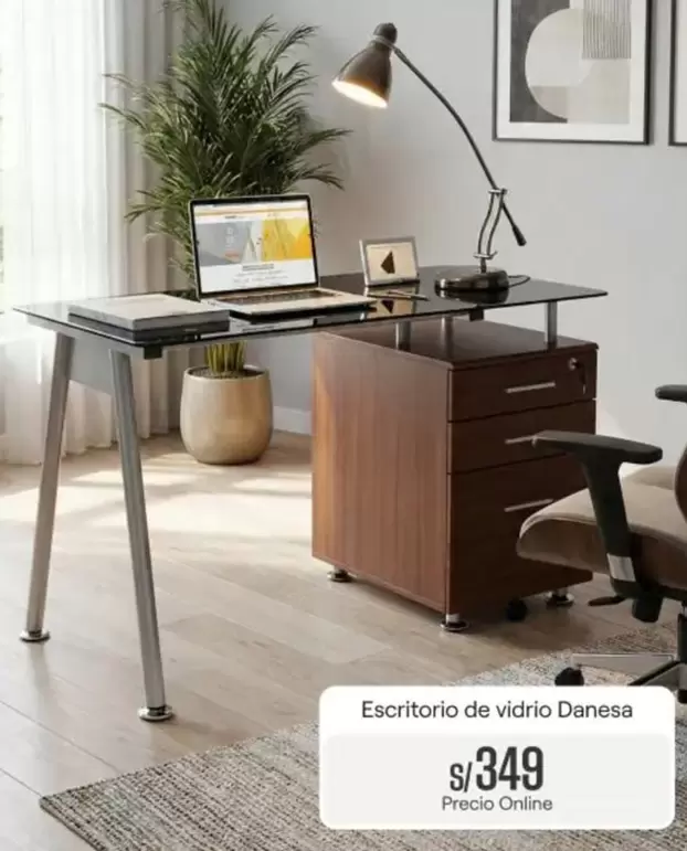 Escritorio de vidrio Danesa