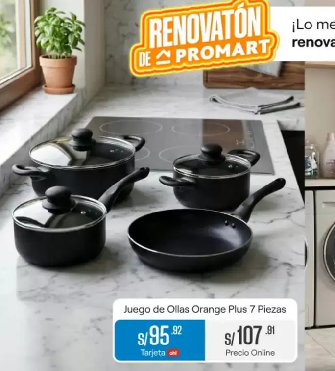 Orange - Ollas  Plus 7 Piezas