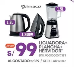 Imaco - LICUADORA+ PLANCHA+ HERVIDOR