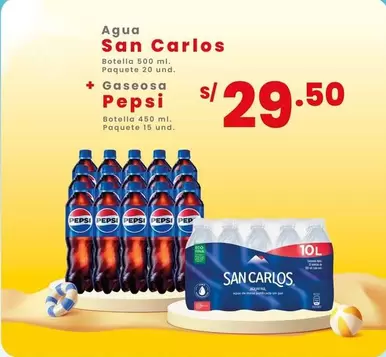 Pepsi - Agua San Carlos + Gaseosa