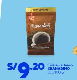 CAFÉ INSTANTÁNEO GRANADINO