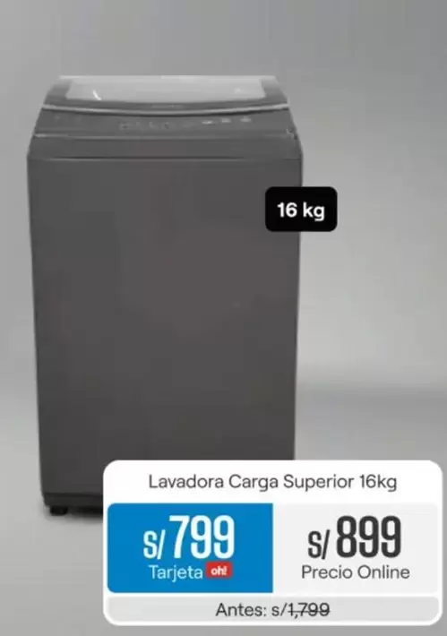 Lavadora Carga Superior 16kg