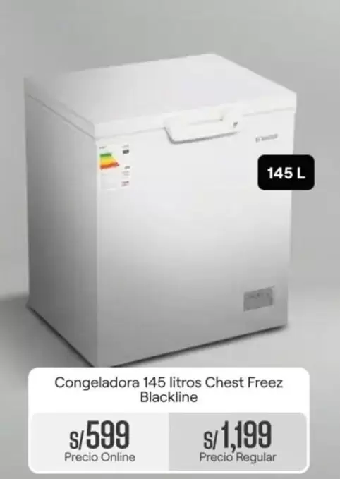 Blackline - Congeladora 145 litros Chest Freez