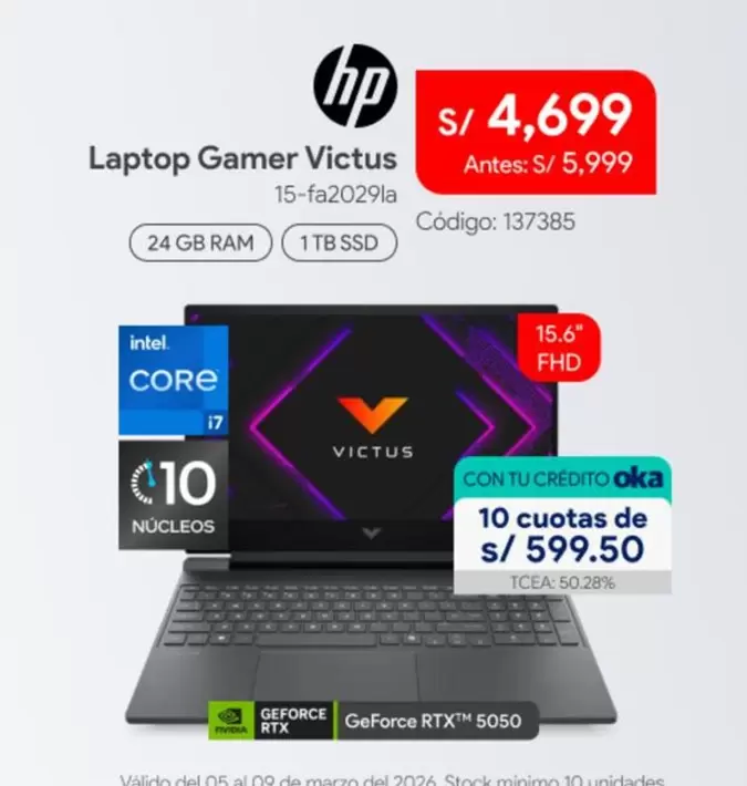 Hp - Gamer Victus 15-fa2029la