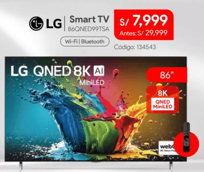 Lg - Smart TV 86QNED99TSA