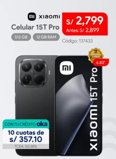 Xiaomi - Celular 15T Pro