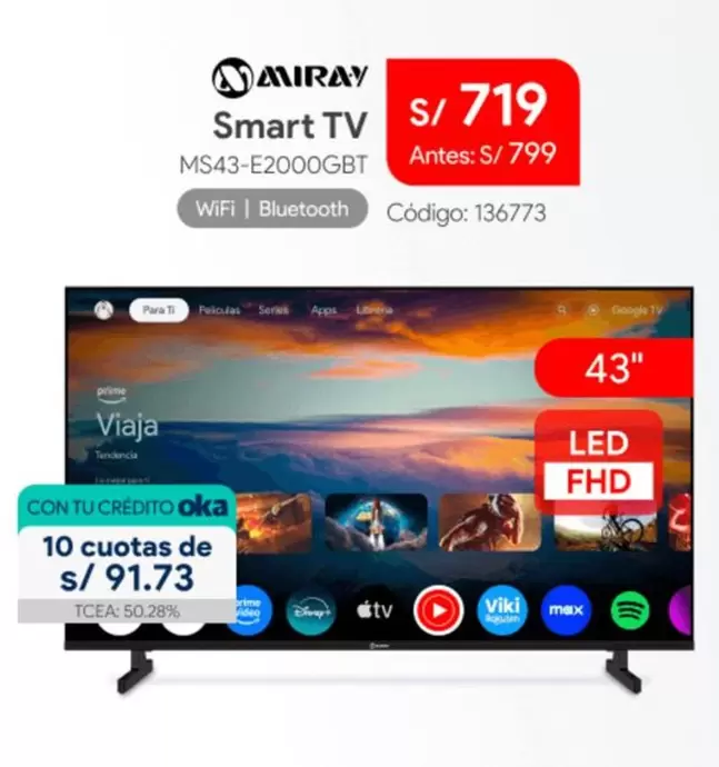 Miray - Smart TV MS43-E2000GBT