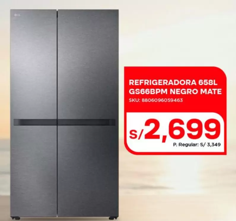 Lg - REFRIGERADORA 658L GS66BPM NEGRO MATE