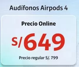Audífonos Airpods 4
