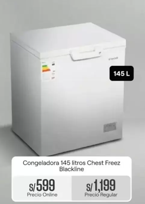 Blackline - Congeladora 145 litros Chest Freez