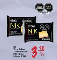 Costa - Wafer Relleno Sabores Variados